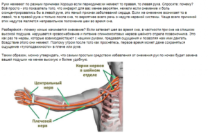 Немеют руки от плеча до пальцев