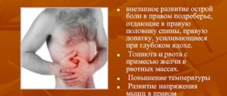 Холецистит, боль в правом подреберье