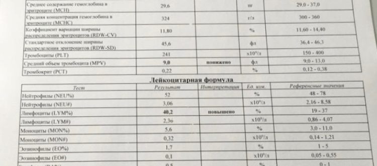 Общий анализ крови, слабость