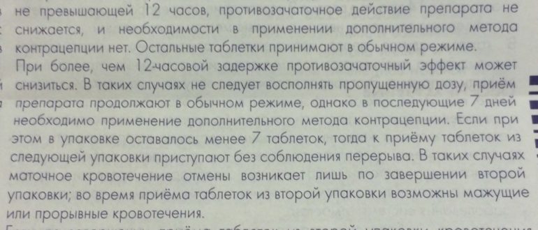 Отсутствие месячных во время 7-ми дневного перерыва в приёме Новинета